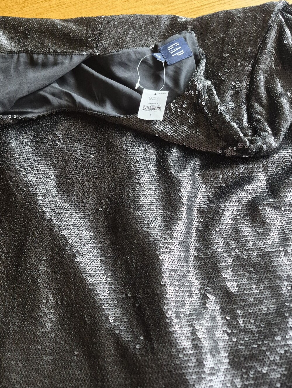 GAP Dress Mini Sequin Party Cocktail Black Dress Size Small - Picture 6 of 10